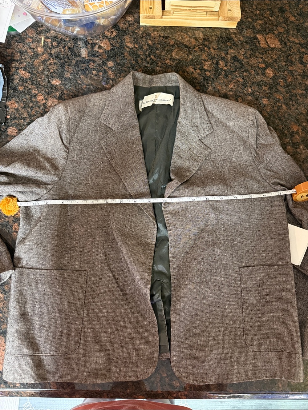 Golden Goose Brown Tweed Blazer Jacket - Picture 6 of 6